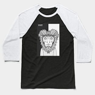 Black and White Colobus Guereza Monkey Baseball T-Shirt